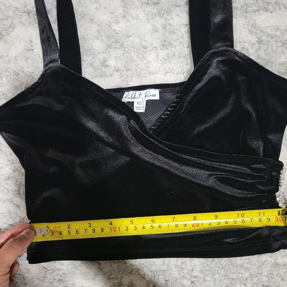 Velvet Black Top with Embellishments - Picture 6 of 8